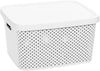 Small Large Plastic Storage Box with Lid Kitchen Home Office Basket Container