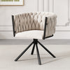 SWIVEL DINING CHAIRS SET OF 2/4/6 VELVET PADDED SEAT METAL LEG KITCHEN CHAIRS