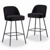 2X Breakfast Bar Stools Thickened Pad Linen Dining Chairs for Counter Kitchen
