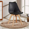 Tulip Dining Chair Padded Seat Eiffel Wood Legs (SETS OF 1,2,4) Jamie Lorenzo