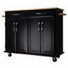 Kitchen Island Unit Butchers Block Trolley Breakfast Bar Table Storage Cabinet