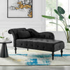 Chaise Lounge Elegant Colourful Velvet Reader's Bedroom Lounge Sofa w/ Wood Legs
