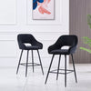 2 X Bar Stools Velvet Breakfast Chair Kitchen High Counter Stool Pub Restaurant