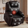 Riser & Recliner Armchair Leather 8 Point Electric Heated Massage Sofa Arm Chair