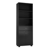 5 Tier Wooden Free Standing Display Cabinet Bookcase Wide Shelves Drawer Storage