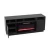 Living Room TV Stand with Electric Fireplace Fire LED Flame Heating Cabinet Unit
