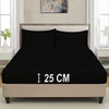 Extra Deep 25cm Fitted Sheet 100% Poly Cotton Single Double King Size Bed Sheets