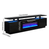 70'' TV Stand 36'' Electric Fireplace Storage Cabinet Media Flame Entertainment