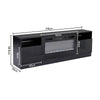 KOMORE Recessed Electric Fireplace TV Stand with Closed Storage, Overheating Pro