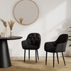 SET OF 4 ANIKA MODERN VELVET DINING CHAIR PADDED SEAT METAL LEGS KITCHEN