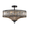Luxury Crystal Ceiling Light 6-Light Semi Flush Mount Ceiling Light Fixture Lamp