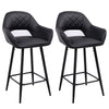 2PCS Barstools Padded Upholstered Dining Chair Breakfast Bar Seating for Cafe