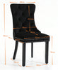Plush Velvet Dining Chairs with Knocker 1 2 4 6 Black Grey Beige Stud Detailing