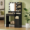 LED Mirror Dressing Table Makeup Vanity Desk And 10 LED Lights With 3 Shelves