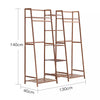 Heavy Duty Wooden Clothes Rail Rack Garment Hanging Stand Open Wardrobe Shelf