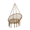 Boho Hanging Hammock Swing Chair Cotton Rope Swing for Indoor Outdoor Patio