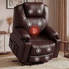 Riser & Recliner Armchair Leather 8 Point Electric Heated Massage Sofa Arm Chair