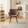 Dining Chairs Velvet Set Padded Seat Metal Leg Kitchen Chair Home Office