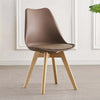 Tulip Dining Chair Padded Seat Eiffel Wood Legs (SETS OF 1,2,4) Jamie Lorenzo
