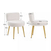 Makeup Stool Soft Pouffe Medium Backrest Dressing Table Vanity Chair Padded Seat