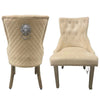 Set of 2/4/6/8 Dining Chairs, Plush Velvet Tufted Bentley Chairs and Studded