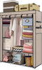 Fabric Canvas Wardrobe With Hanging Rail Shelving Clothes Storage Large Cupboard