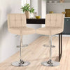 2x Chrome & Height Adjust Swivel Faux Leather Kitchen Breakfast Bar Stool