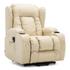 CAESAR DUAL MOTOR RISER RECLINER LEATHER MOBILITY ARMCHAIR MASSAGE HEATED CHAIR