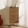 OHS Ribbed Bedside Table Cabinet 3/4/5/6 Draw Nightstand Side Board