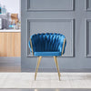 Velvet Dining Chair with Door Knocker Ring Windsor Dressing Room Chair 1/2/4/6