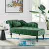 Chaise Lounge Elegant Colourful Velvet Reader's Bedroom Lounge Sofa w/ Wood Legs