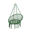 Boho Hanging Hammock Swing Chair Cotton Rope Swing for Indoor Outdoor Patio