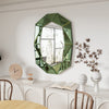 Large Edged Wall Mirror Wide Beveled Statement Accent Vanity Mirror HD Art Decor