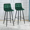2 Pcs Breakfast Bar Stools High Counter Chair Kitchen Pub Restaurant Barstool