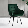 1pc 360° Swivel Dining Chairs Velvet Padded Seat Kitchen Chair Three Color
