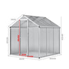 4/6/8/10*6FT Walk-In Transparent Sheets Greenhouse Plant Grow Galvanized Alumini