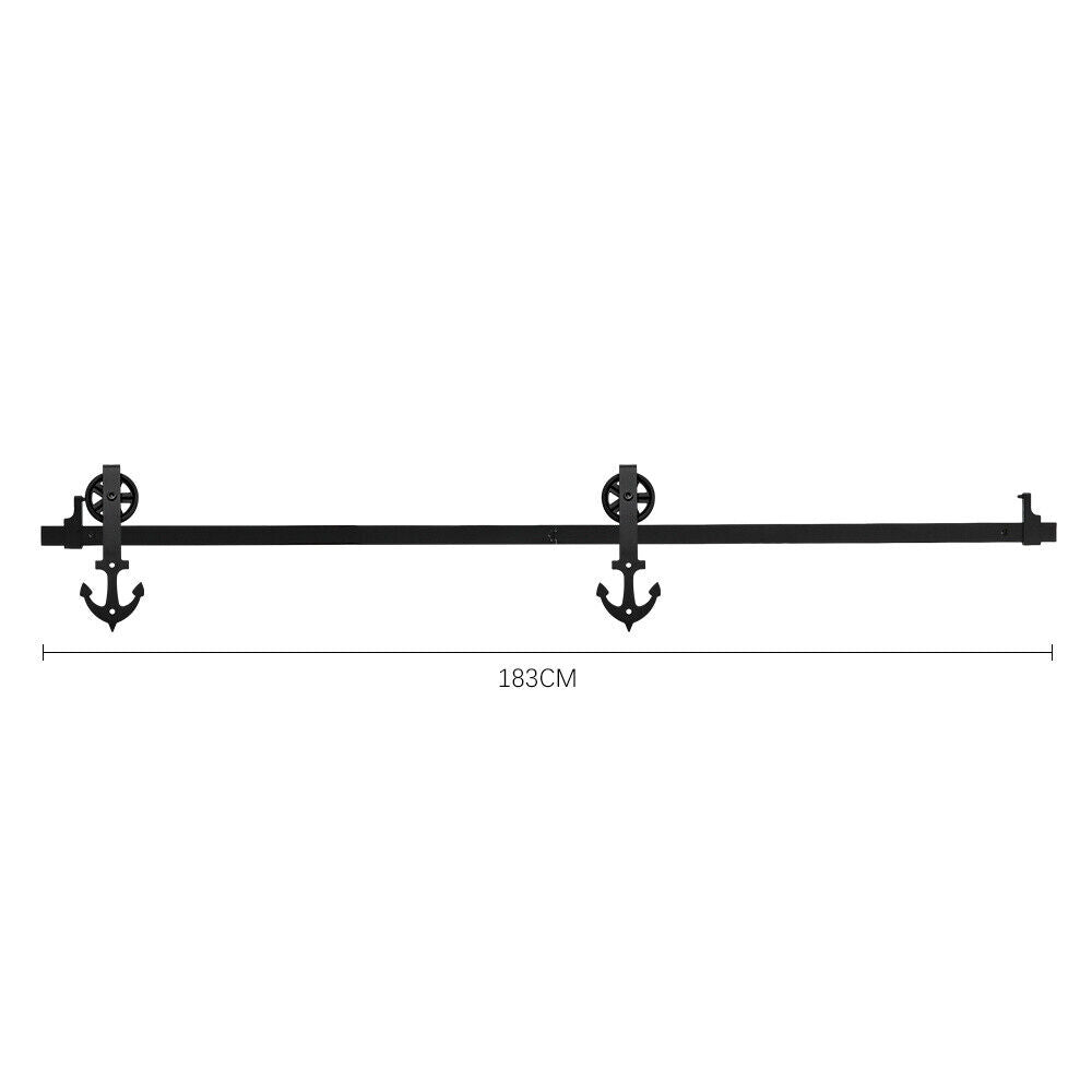 Wood Barn Door Sliding Door Divider Hardware Kit 6-7FT / Door with Track Kit Use