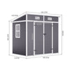 Outdoor Garden Storage Shed 4x8' 5x4FT Pent Plastic Utility Tool House Log Sheds