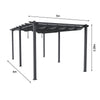 Gazebo Backyard Pool Garden Pergola Canopy Sun Shade Shelter w/ Retractable Roof