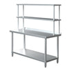 Commercial Catering Table Stainless Steel Work Bench Kitchen Food Shelf Storage