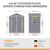 16x8 12x8 8x8FT Plastic Garden Tool Storage Shed Outdoor Lockable Bike Bin House