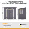 16x8 12x8 8x8FT Plastic Garden Tool Storage Shed Outdoor Lockable Bike Bin House