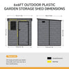 16x8 12x8 8x8FT Plastic Garden Tool Storage Shed Outdoor Lockable Bike Bin House