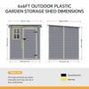 16x8 12x8 8x8FT Plastic Garden Tool Storage Shed Outdoor Lockable Bike Bin House