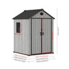 16x8 12x8 8x8FT Plastic Garden Tool Storage Shed Outdoor Lockable Bike Bin House