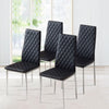 Clear Glass Dining Set Kitchen Table 2 4 6 Chairs Faux Leather Upholstered Seat