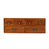 Vintage Wooden Trinket Box Chest of 9 Drawers Desk Organizer Storage Cabinet
