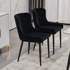 2/4/6 Pcs Dining Chairs Set Velvet Padded Seat Metal Legs Kitchen Armchair Home