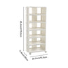 Shoe Rack with Wheels Entryway Hallway Shoes Organizer Storage Shelf Stand White