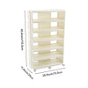 Shoe Rack with Wheels Entryway Hallway Shoes Organizer Storage Shelf Stand White